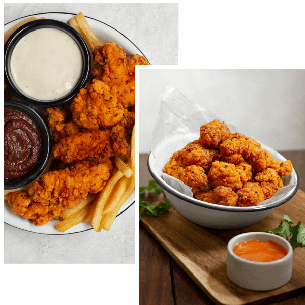 Delicious boneless chicken and sauce